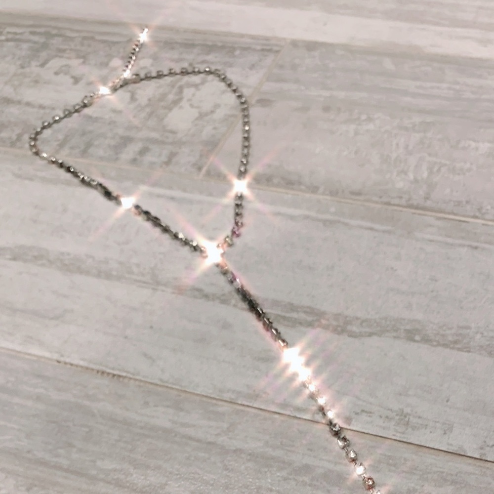 Charm Silver Body Chain Crystal Rhinestone Harness - Picture 12 of 12
